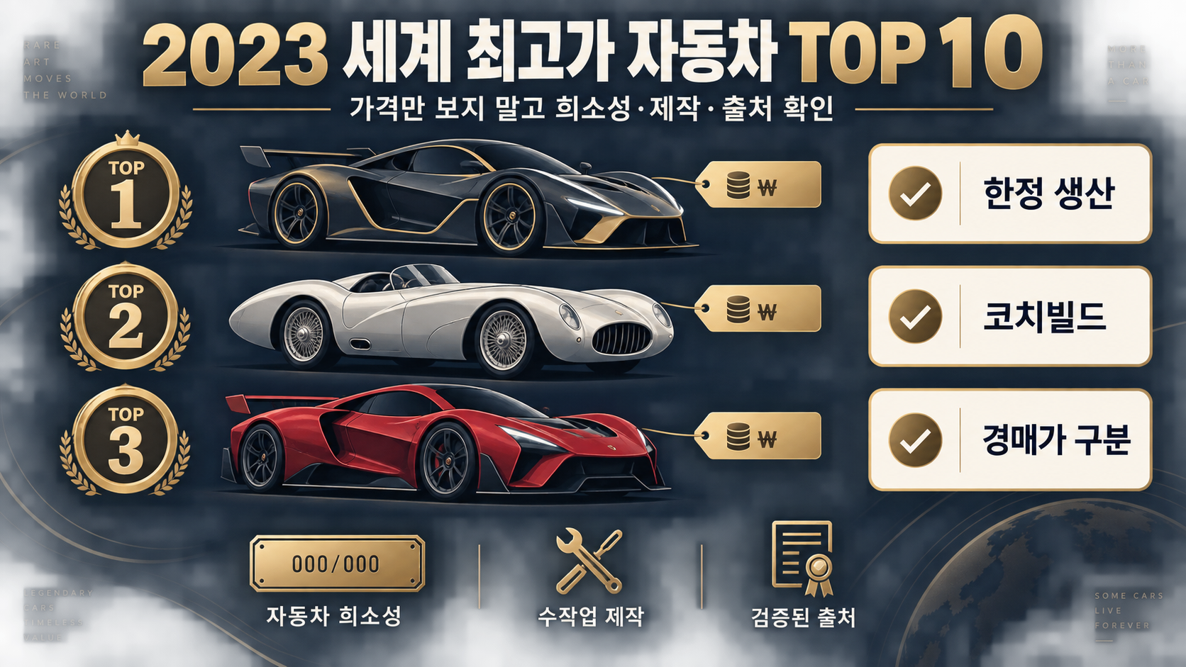 역대 초고가 자동차 10종: 가격·희소성·확인 방법 정보 카드
