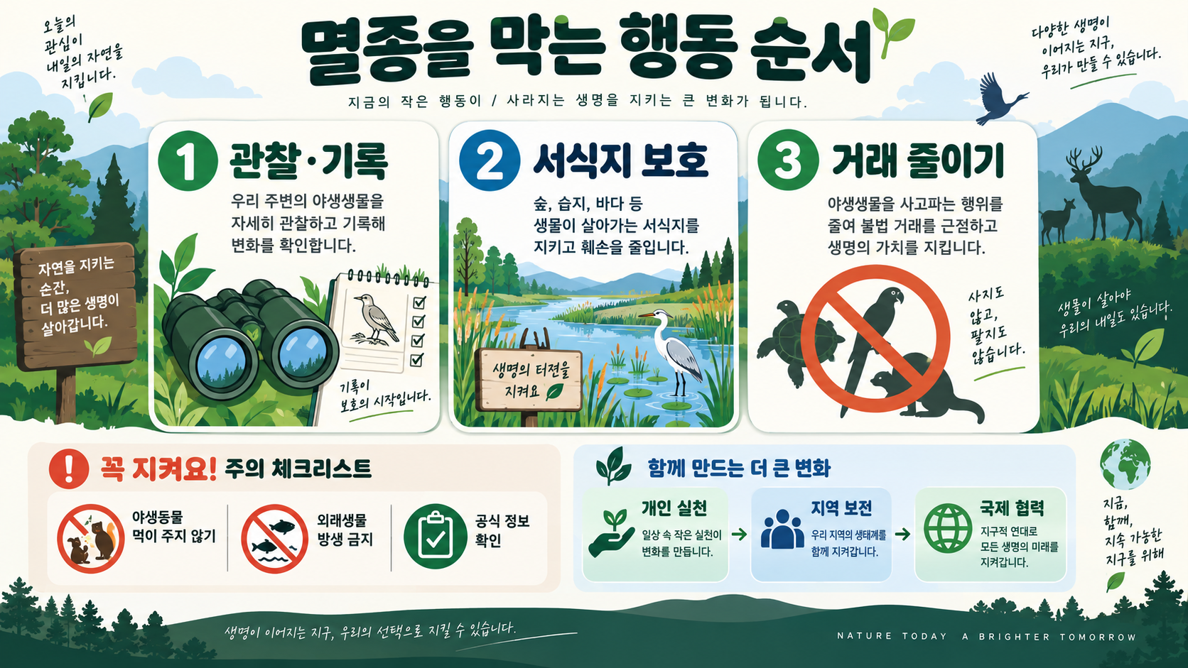 21세기에 멸종된 동물들: 원인과 보전의 교훈 확인 정보 카드