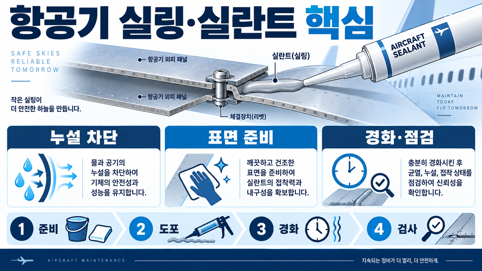 항공기 실링과 실란트: 역할·종류·점검 핵심 정보 카드