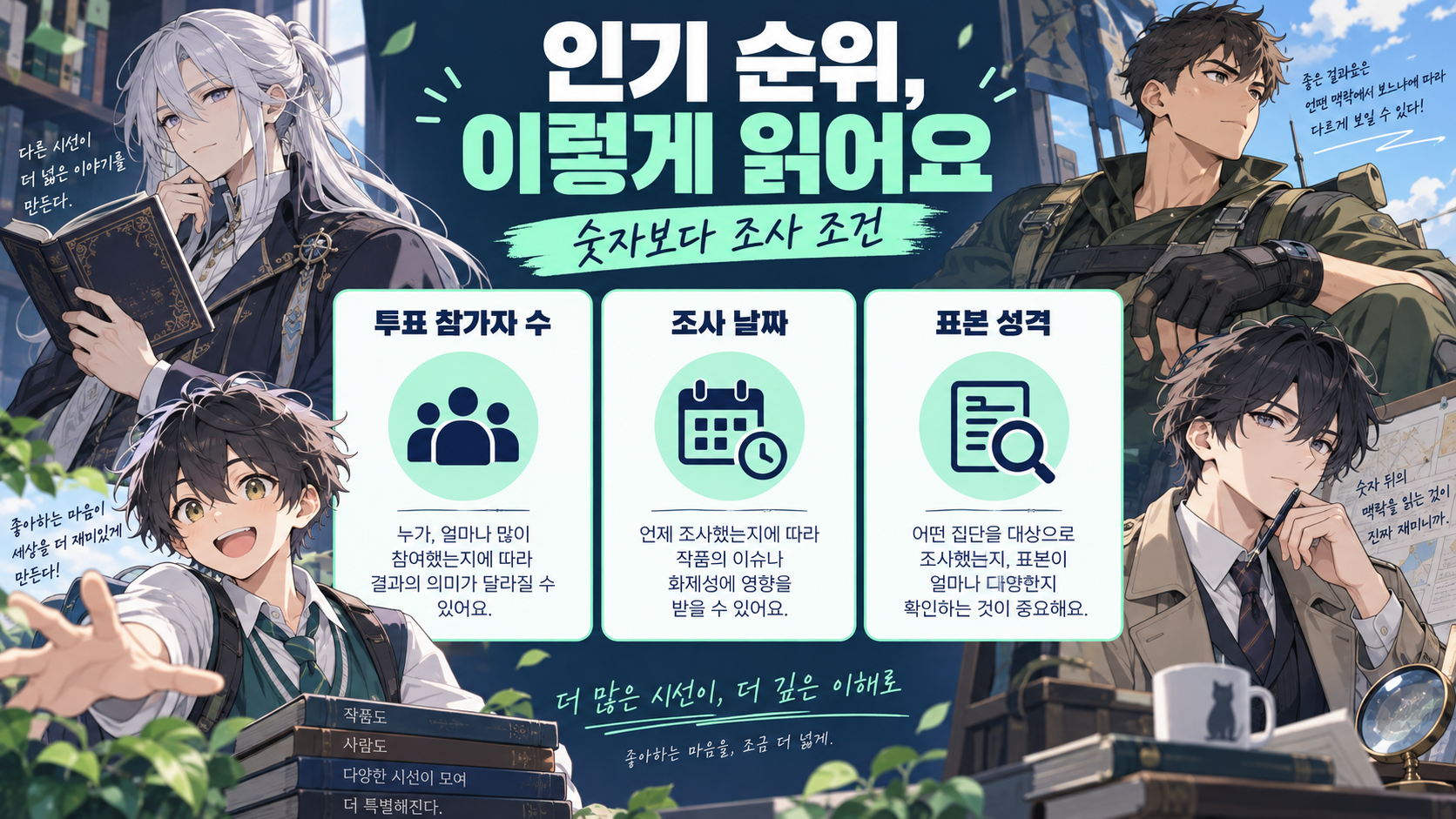 애니메이션 캐릭터 인기 순위 20: 순위 읽는 법과 팬덤 트렌드 관련 정보 카드