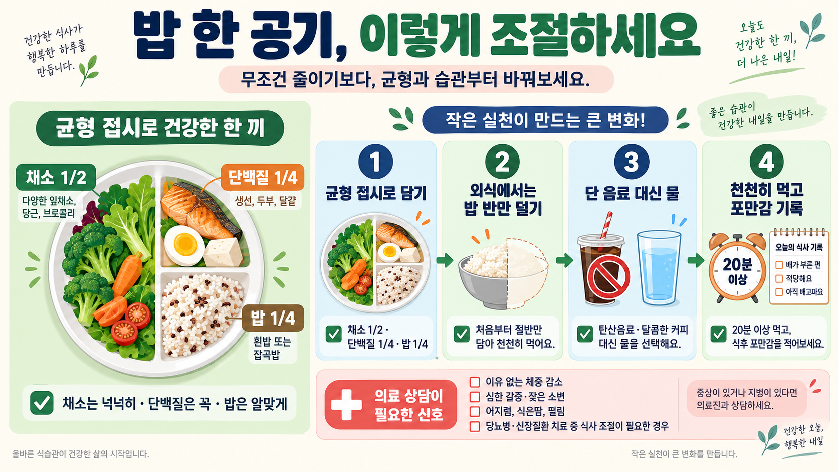 밥 한 공기 칼로리와 하루 권장 탄수화물, 식사에 적용하는 법 확인 정보 카드