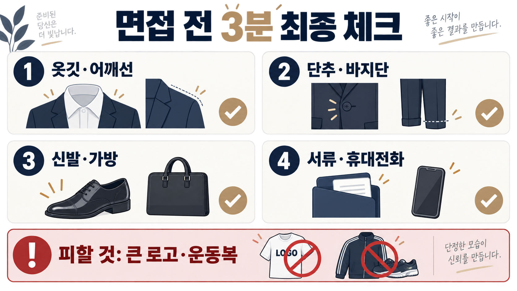 비즈니스 캐주얼 면접 복장: 기본 원칙과 상황별 코디 가이드 확인 정보 카드