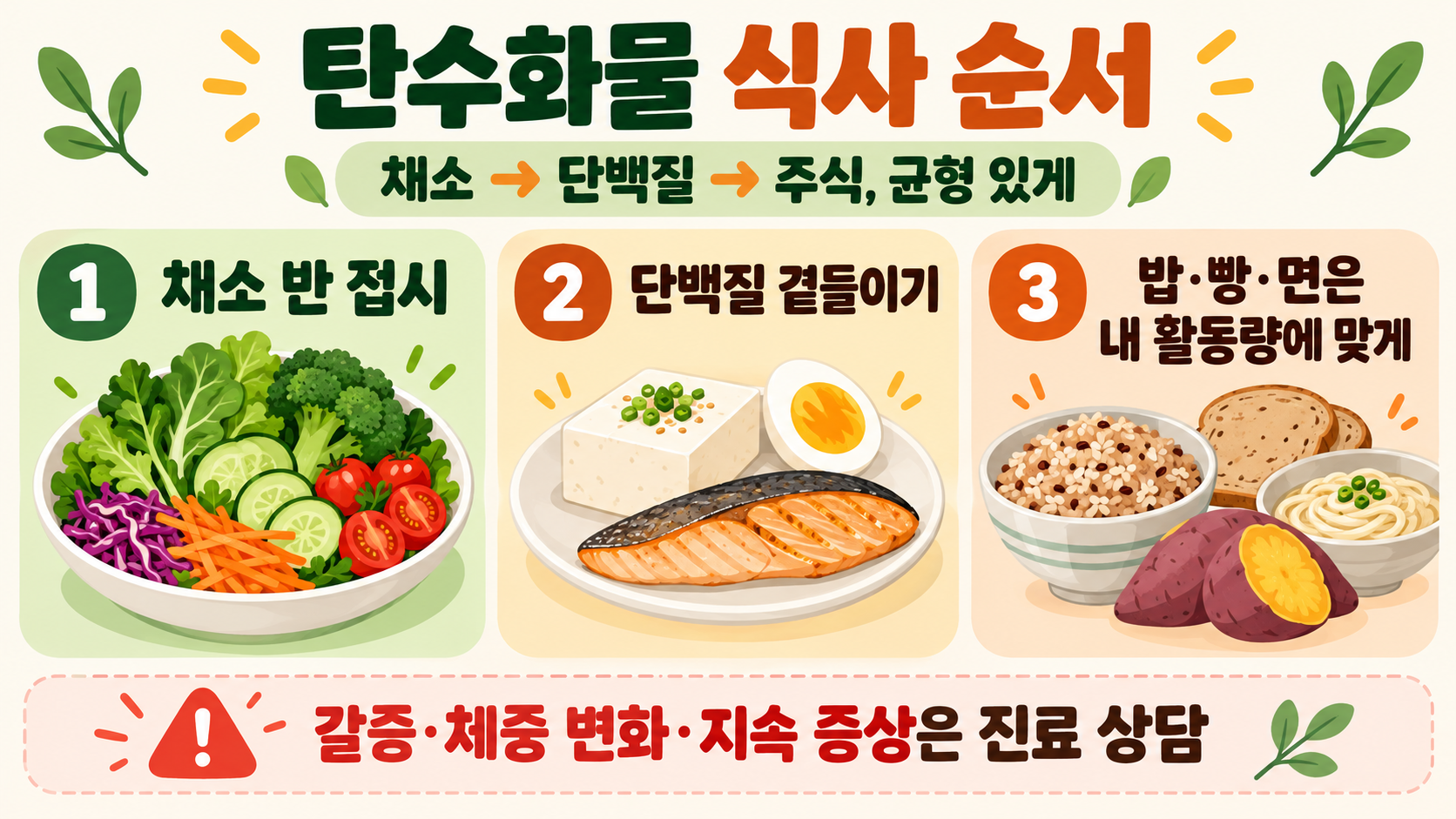 탄수화물 음식 종류: 정제·비정제 탄수화물 한눈에 정리 확인 정보 카드