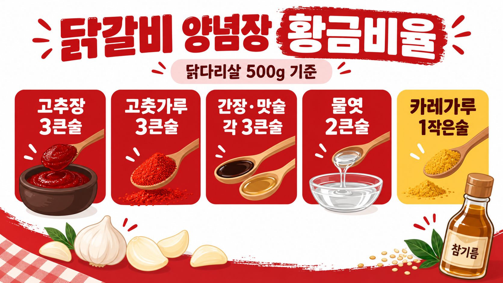 춘천 닭갈비 레시피: 양념장부터 볶음밥까지 관련 정보 카드