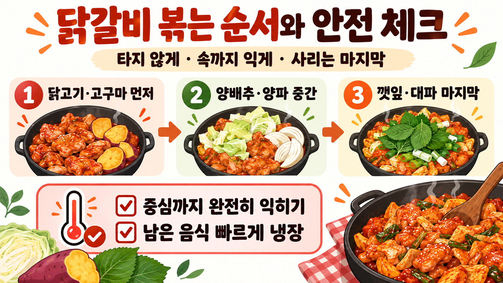 춘천 닭갈비 레시피: 양념장부터 볶음밥까지 확인 정보 카드