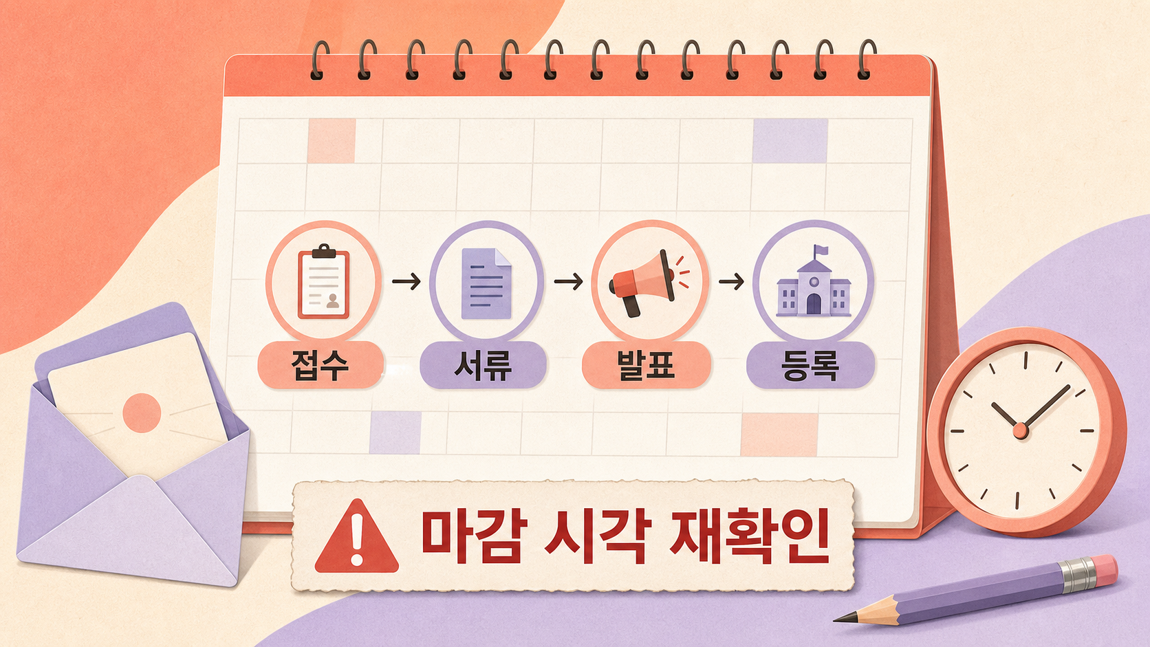 대입 일정 확인 정보카드