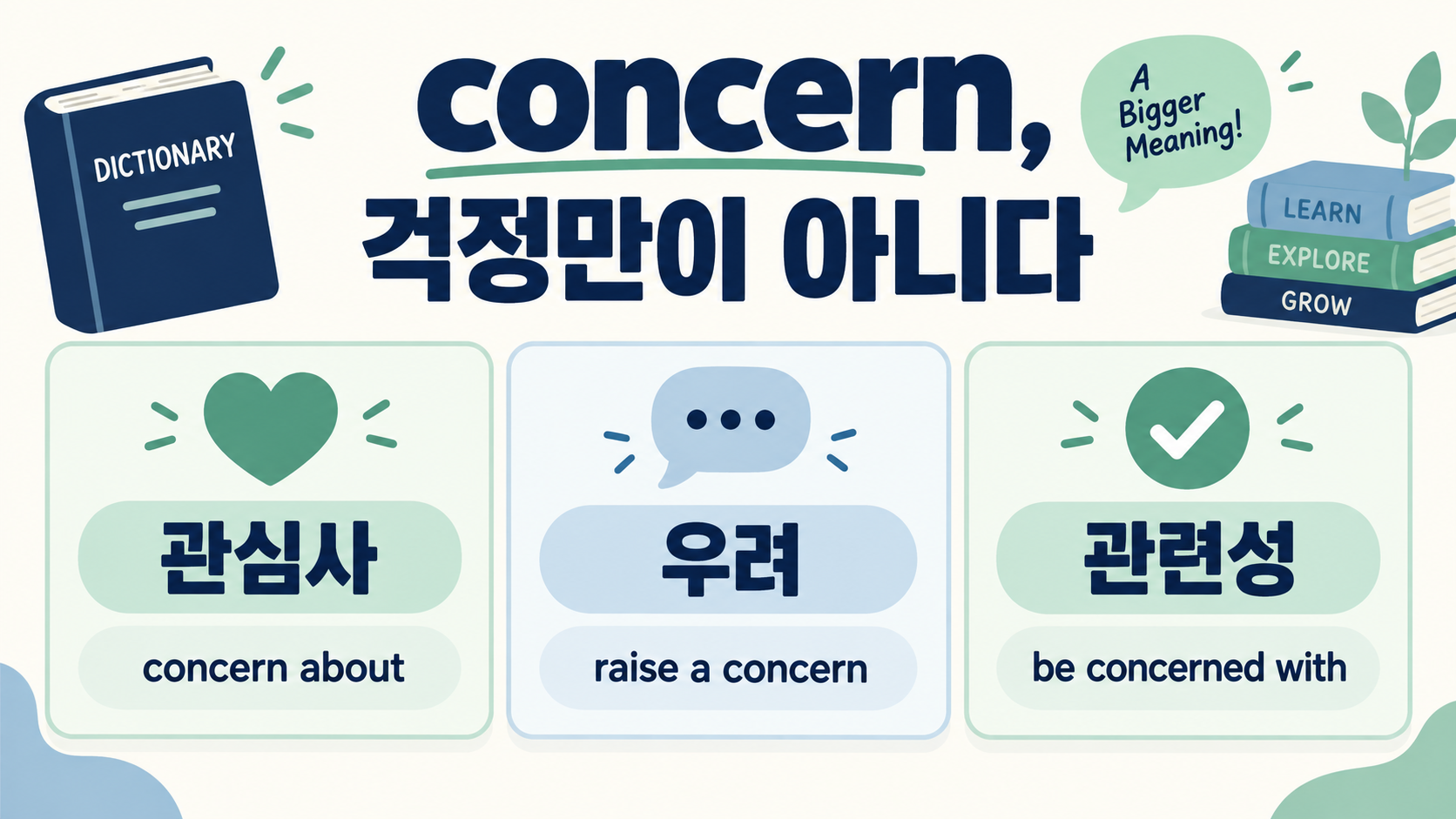 concern은 걱정만 뜻하지 않는다: 의미와 실전 활용법 정보 카드