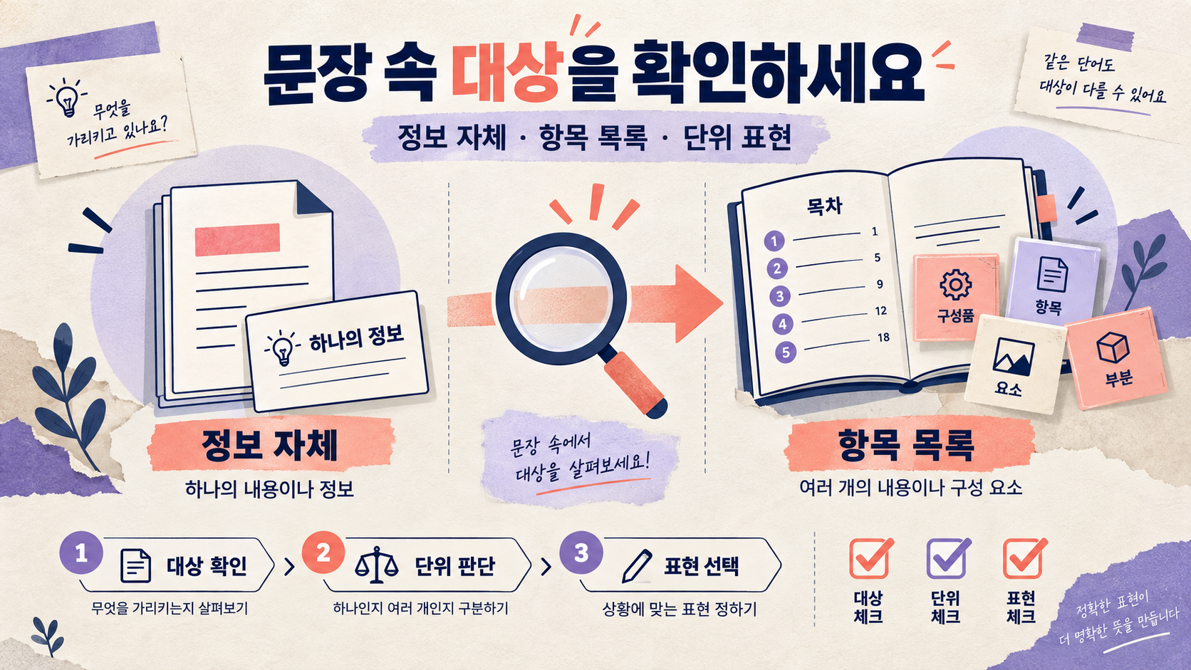 content와 contents를 문장에 적용하기 전 확인하는 정보카드