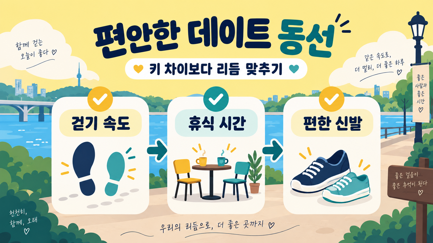 연인 키 차이, 설렘보다 중요한 편안한 관계 체크리스트 관련 정보 카드