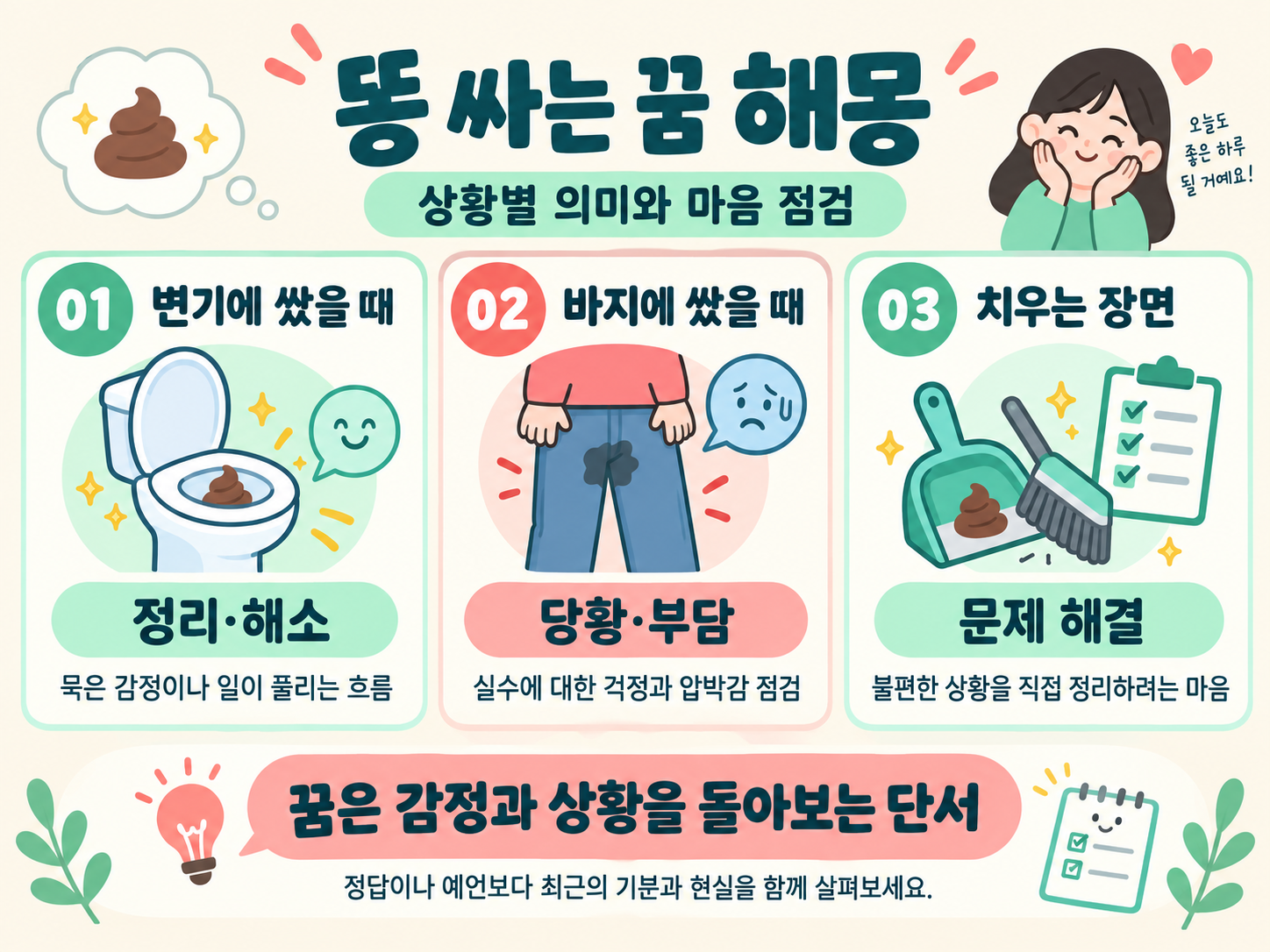 똥싸는 꿈 해몽: 상황별 상징과 마음 정리 가이드 대표 이미지