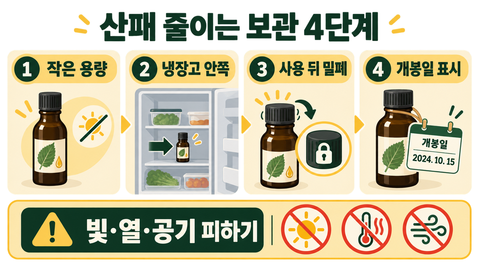 들기름 효능·보관법·섭취 시 주의사항: 산패를 줄이는 실전 가이드 관련 정보 카드