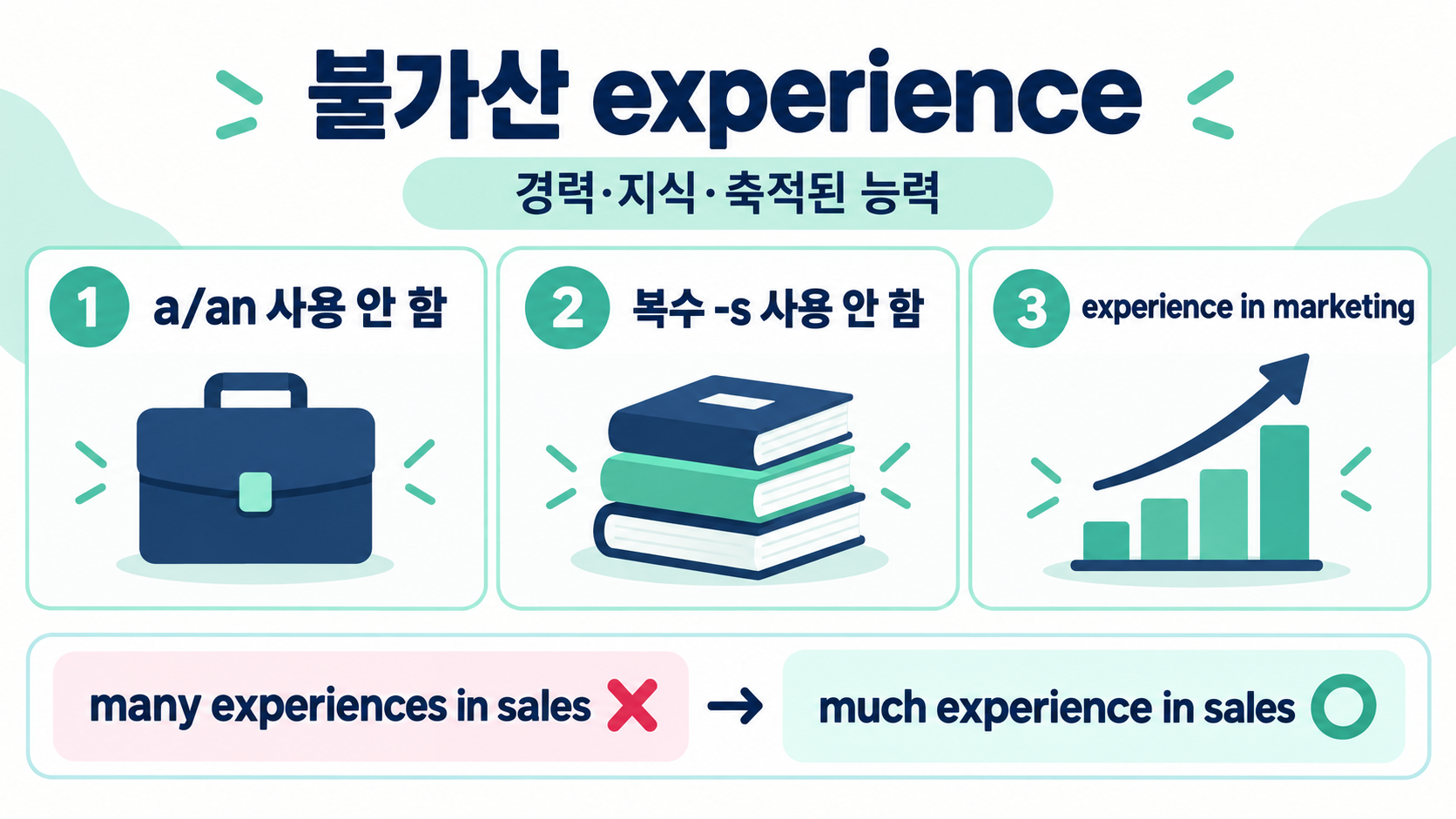 experience와 experiences 차이: 경력·경험 단수·복수 완벽 정리 관련 정보 카드