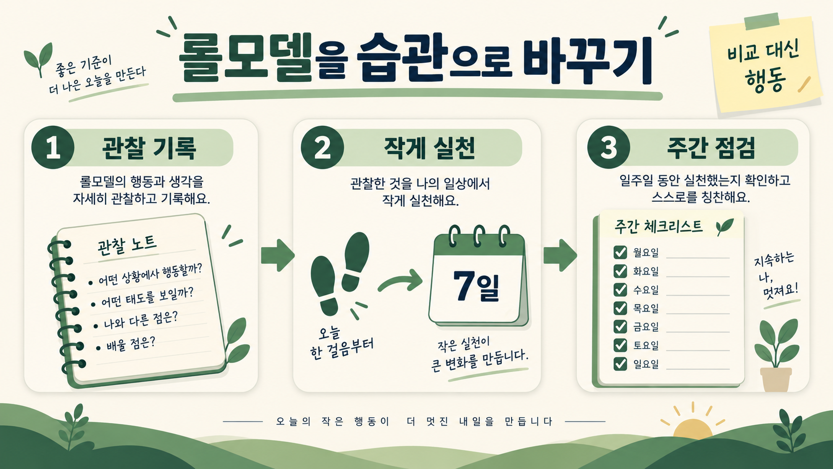 인생의 롤모델 찾는 법: 나에게 맞는 롤모델 추천과 실천 가이드 확인 정보 카드