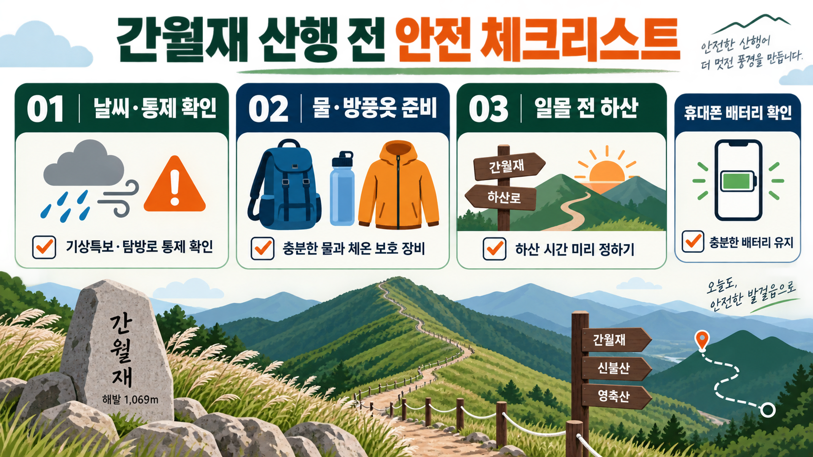 영남알프스 간월재 최단코스와 쉬운코스 기본정보 확인 정보 카드
