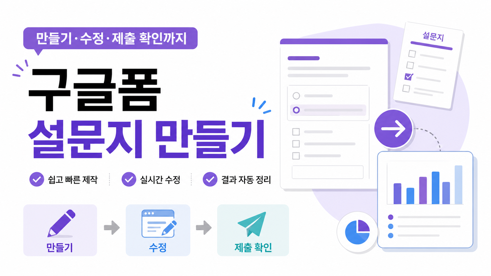 구글폼 설문지 만들기: 수정·제출 확인 설정까지 대표 이미지