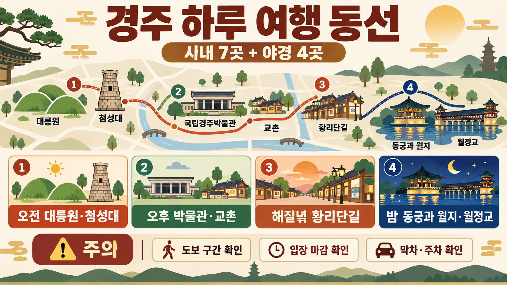 경주 가볼만한곳 20곳: 하루·1박2일 여행 코스 총정리 관련 정보 카드
