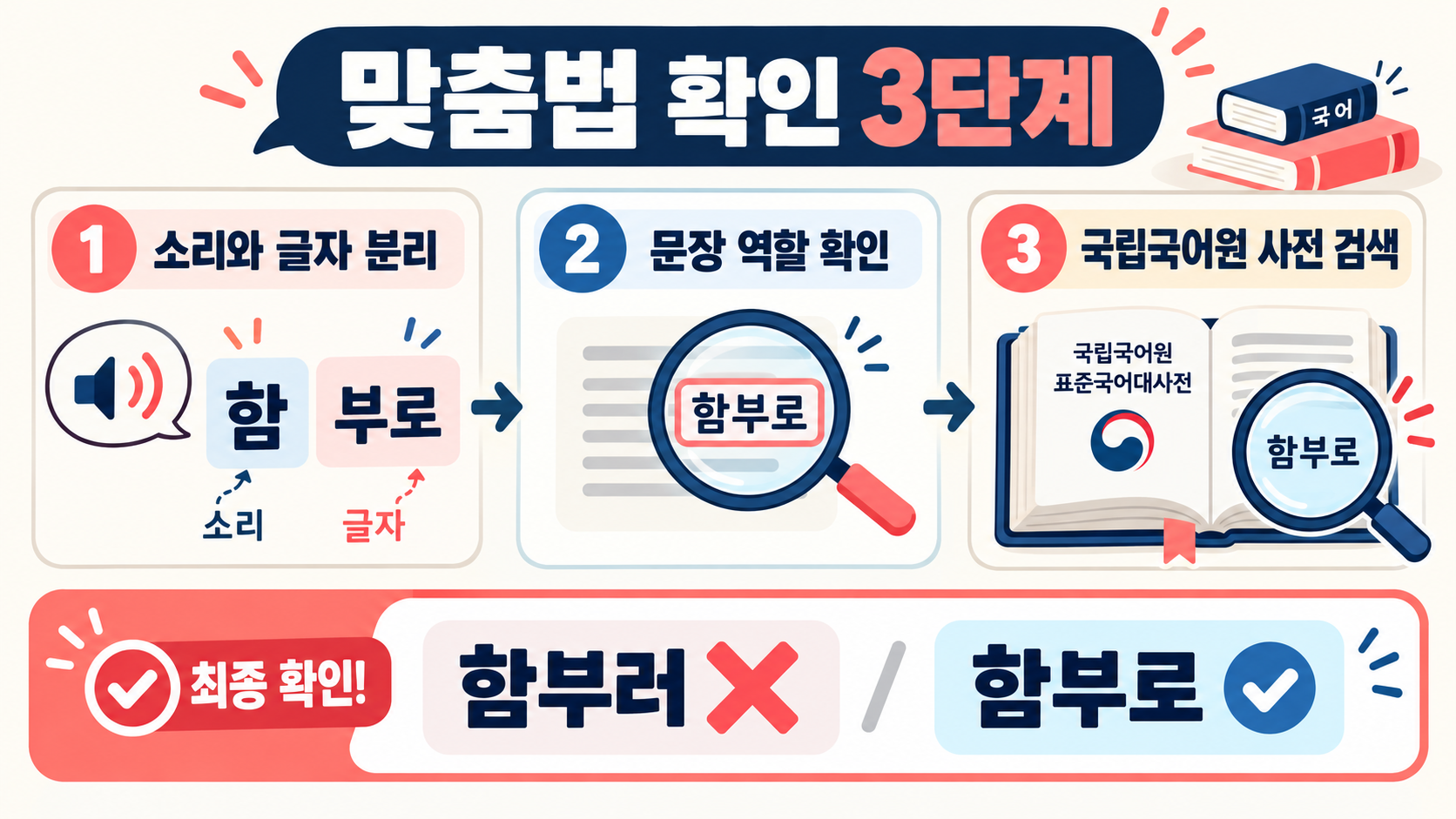함부로 vs 함부러, 헷갈리는 맞춤법 한 번에 정리 확인 정보 카드