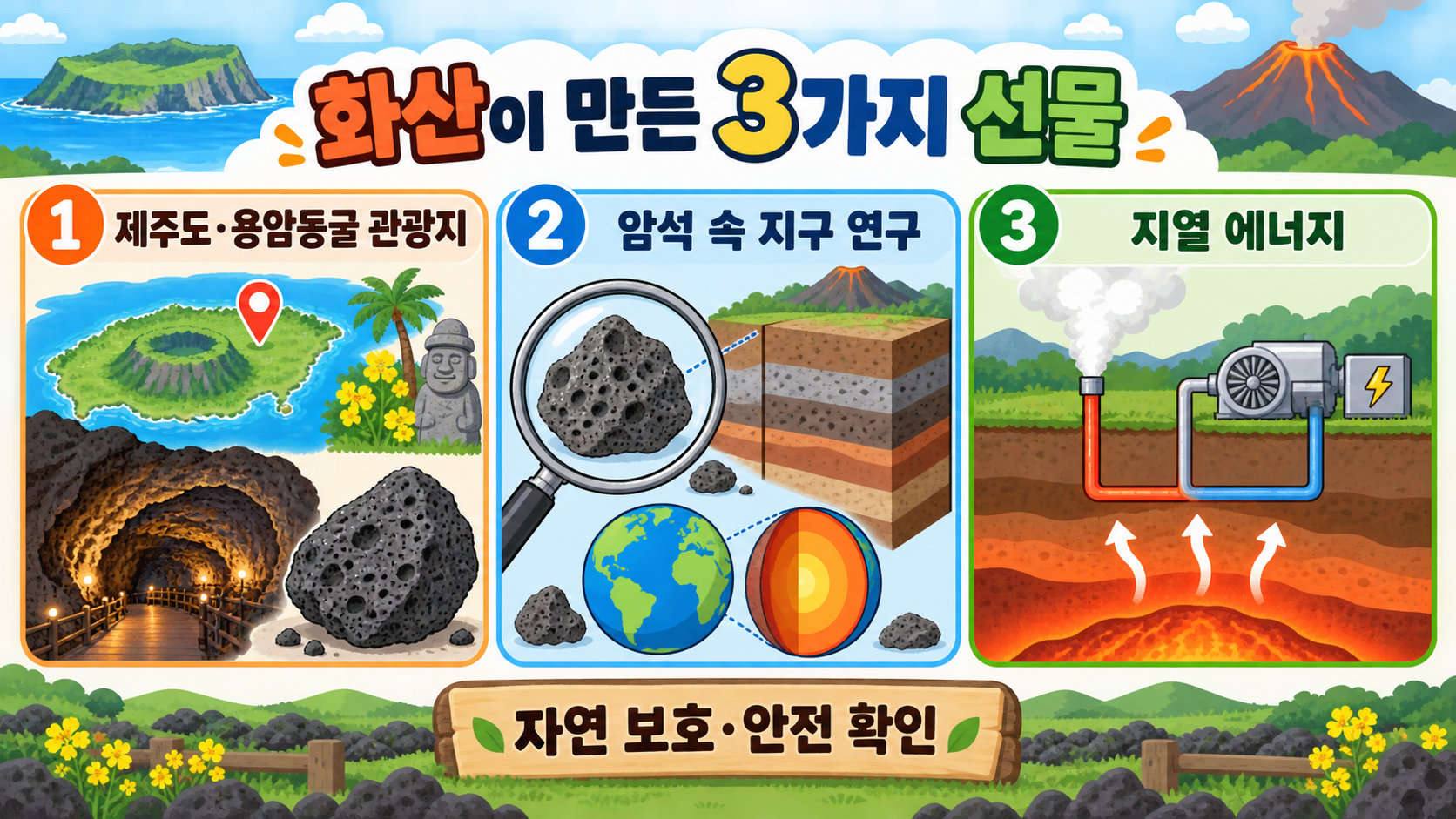 화산 활동이 주는 이로운 점: 초등 과학 핵심 정리 관련 정보 카드