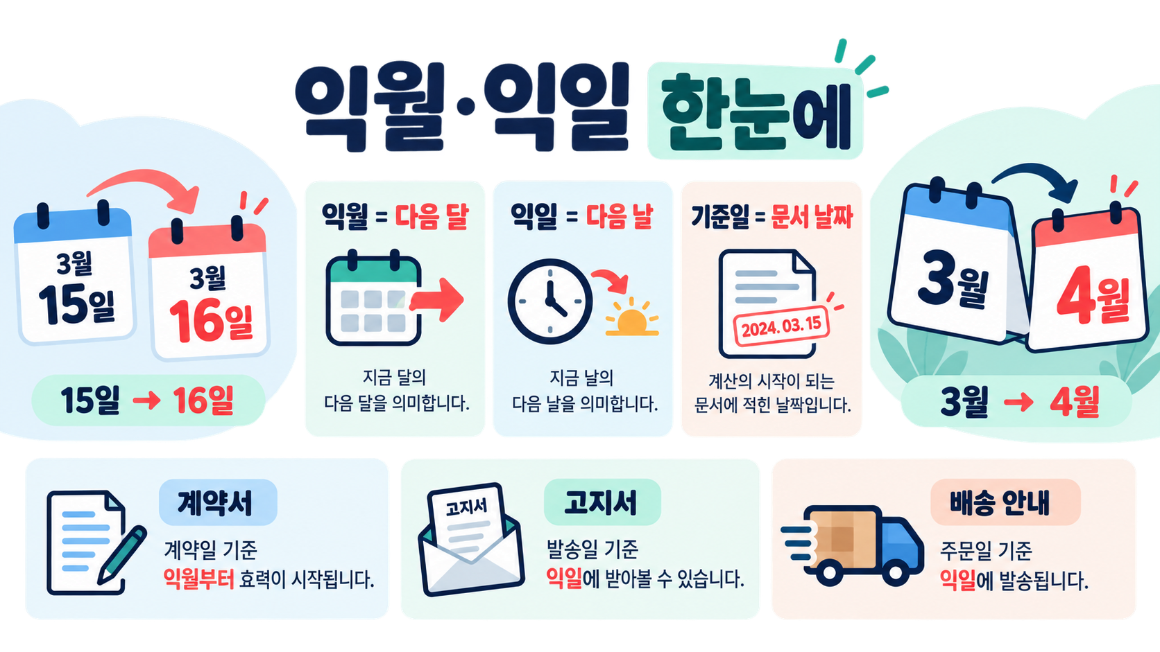 익월·익일 뜻: 다음 달과 다음 날, 헷갈리지 않는 사용법 관련 정보 카드