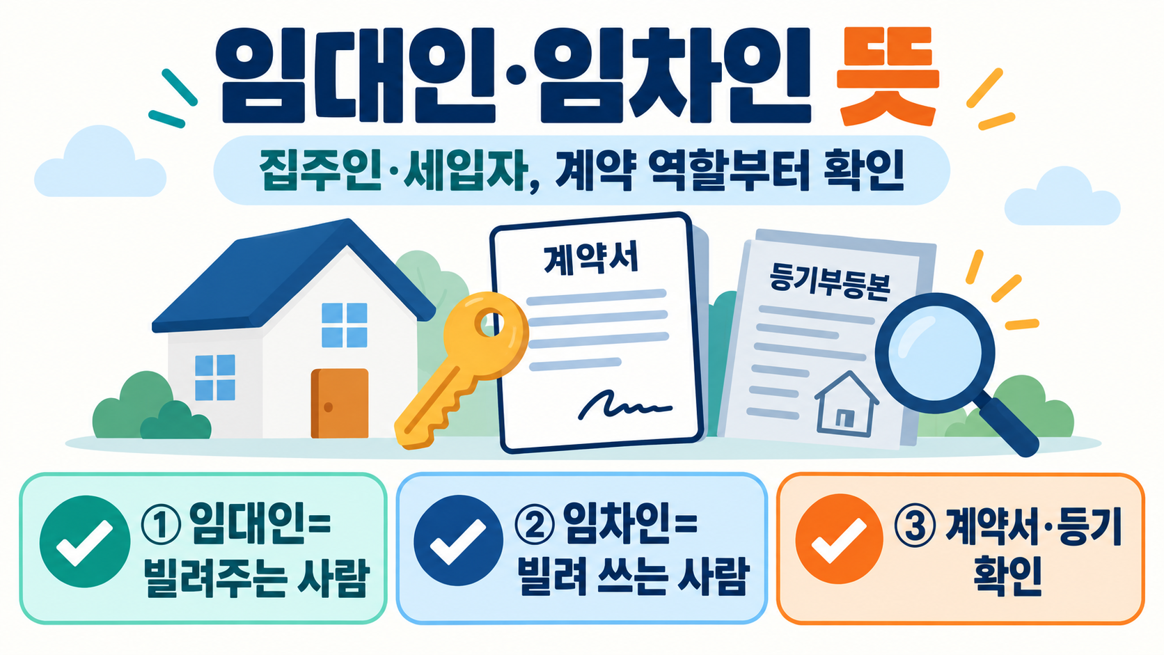 임대인·임차인 뜻: 집주인·세입자와 같은 말인지 한눈에 정리 정보 카드