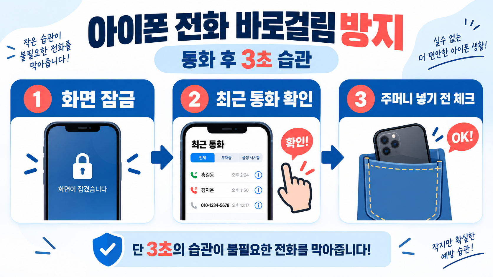 아이폰 통화 중 전화 바로걸림 안 하는 방법: 실수 방지 설정 총정리 정보 카드