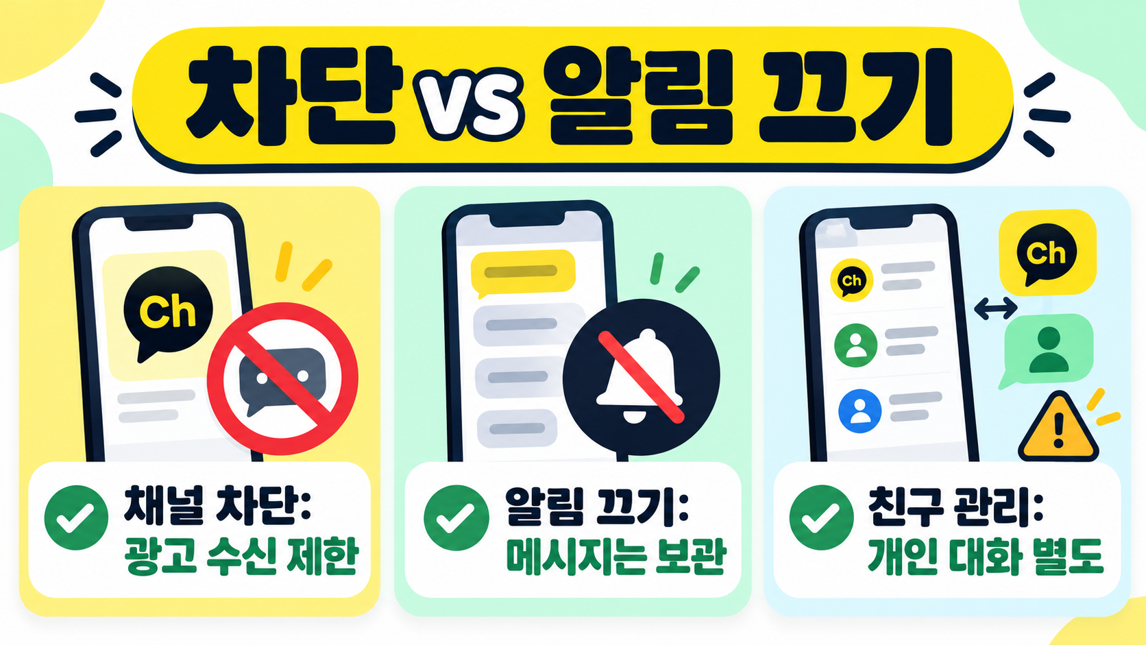 카카오톡 광고 및 채널 차단 방법: PC·모바일 설정 가이드 관련 정보 카드