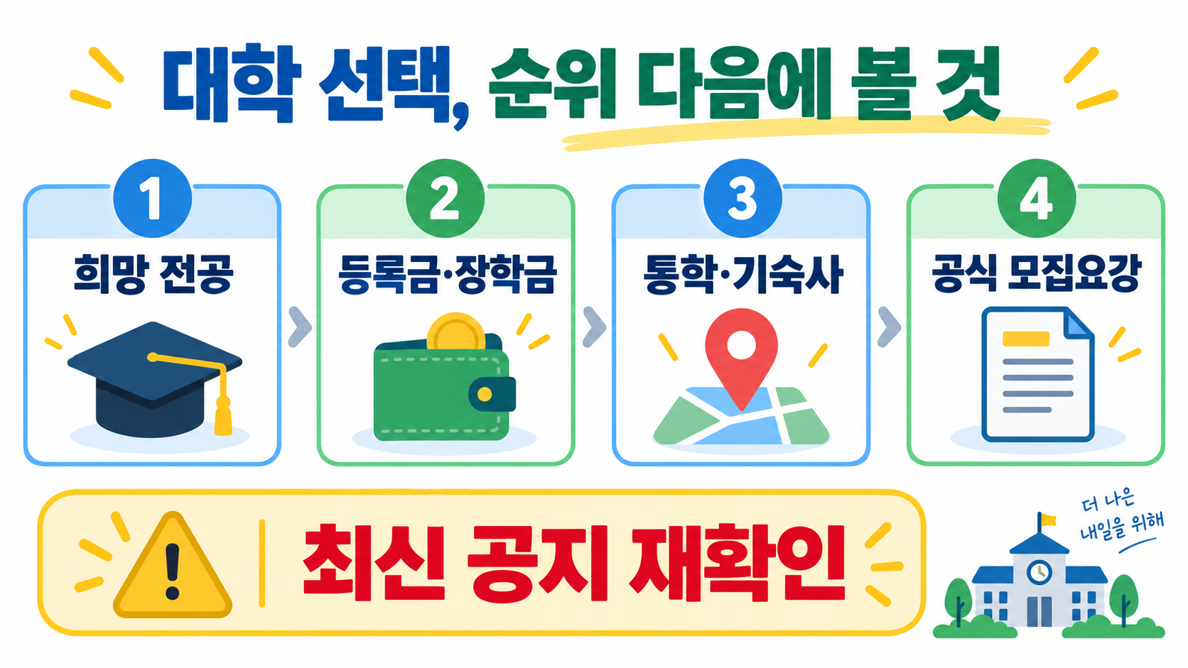 전국 대학교 순위 TOP100: 지표별 확인법과 선택 가이드 확인 정보 카드