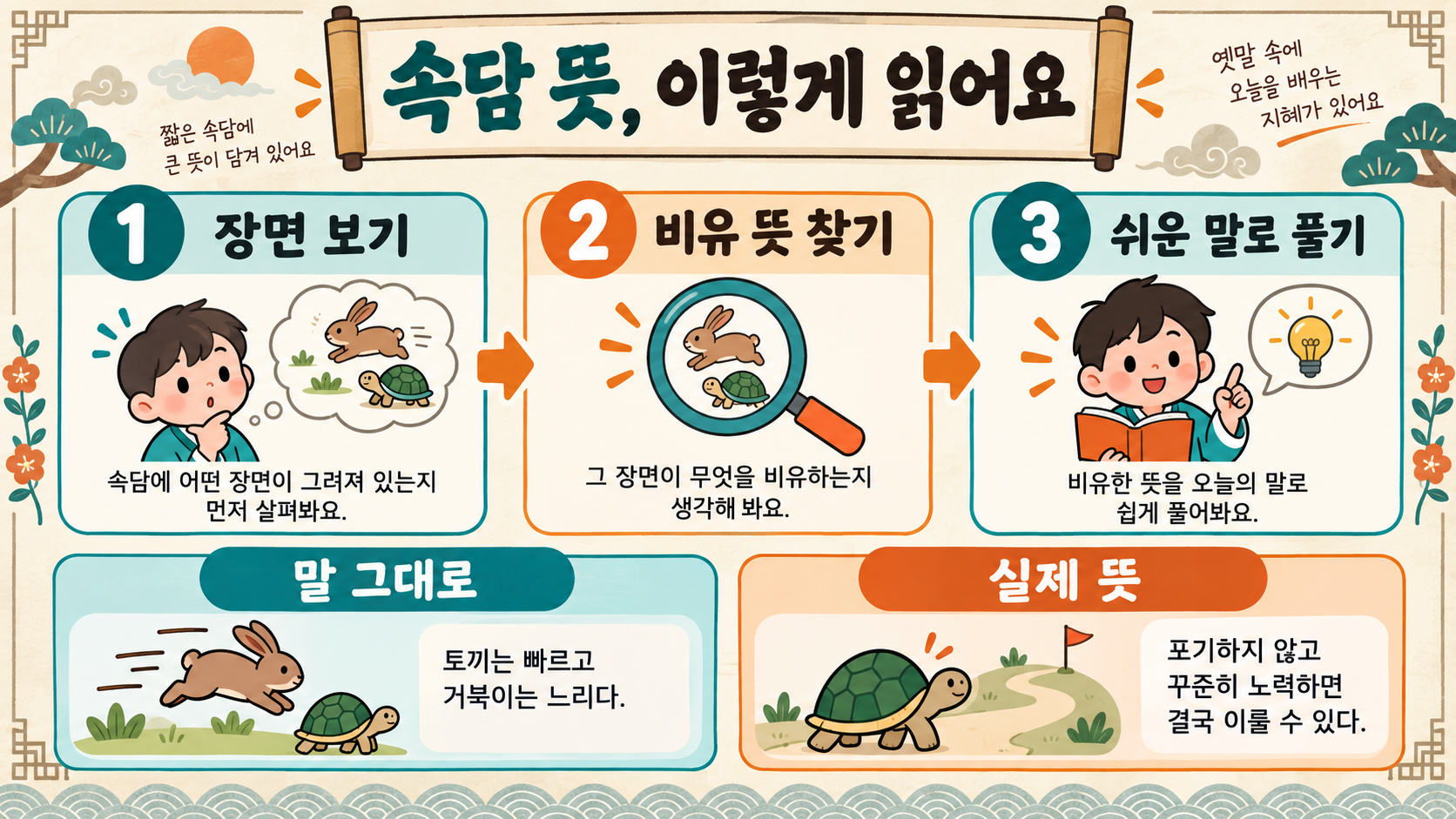 우리나라 속담 100가지: 뜻과 활용을 쉽게 정리 관련 정보 카드
