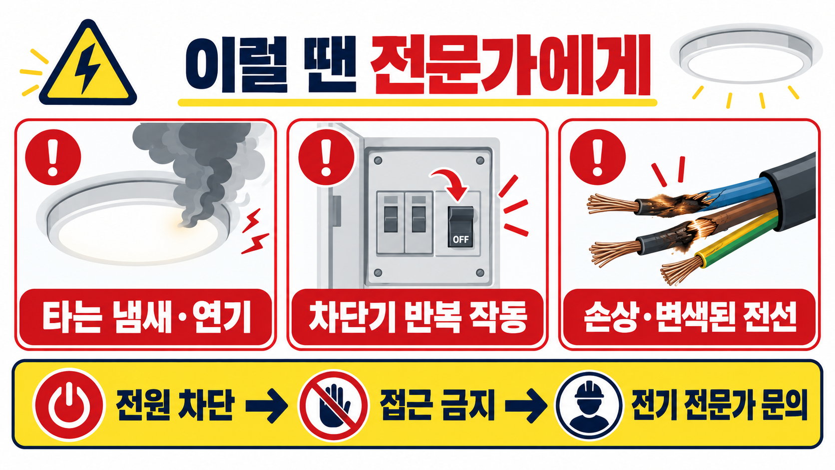 LED등 교체 전 확인할 안전 체크리스트와 교체 판단 가이드 확인 정보 카드