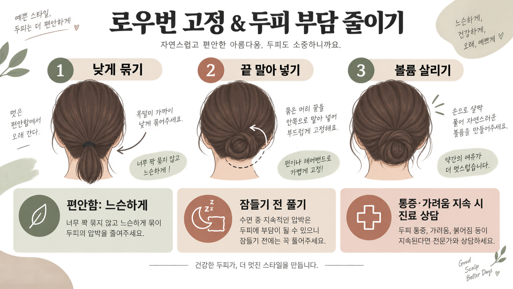 남자 장발 묶는 법: 반묶음·포니테일·로우번, 기장별 선택 가이드 확인 정보 카드