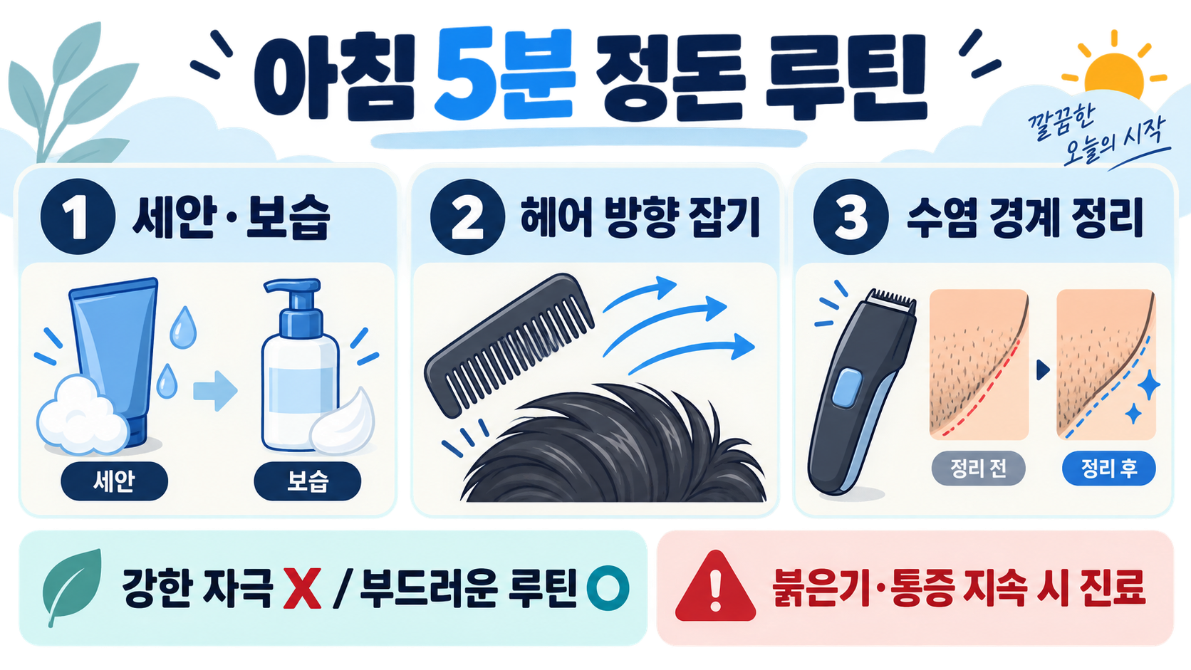 남자 인상 관리법: 깔끔한 첫인상을 위한 6가지 점검표 관련 정보 카드