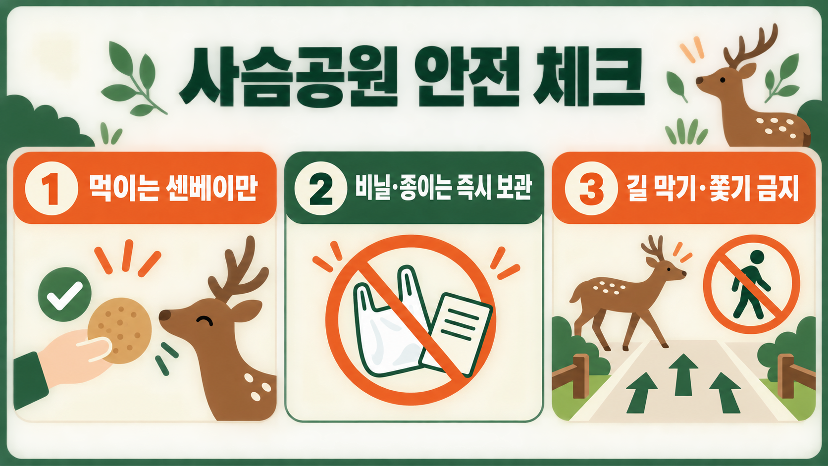 나라 사슴공원 방문 가이드: 시간·입장료·가는 방법 확인 정보 카드