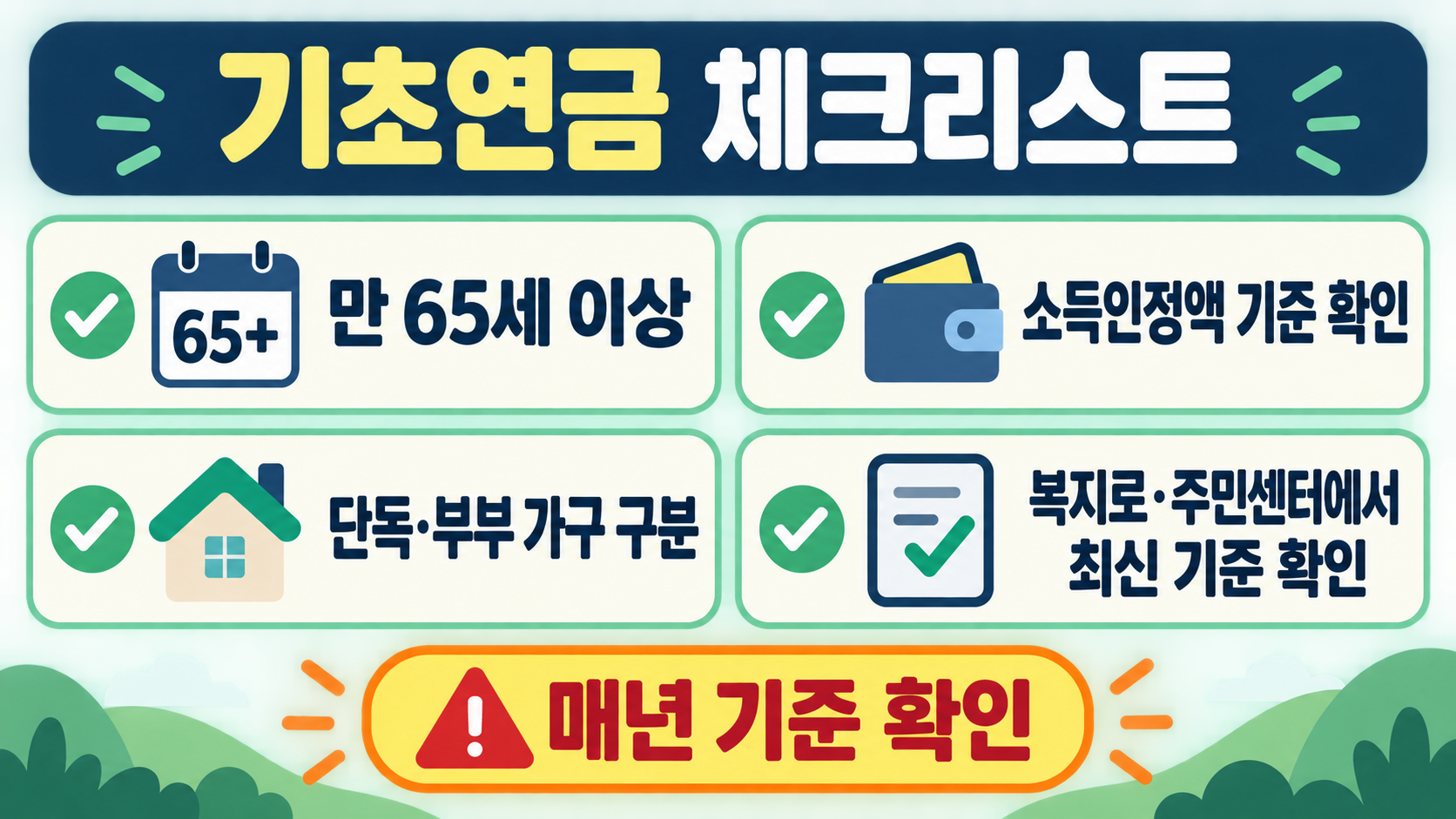 노령연금과 확인 정보 카드