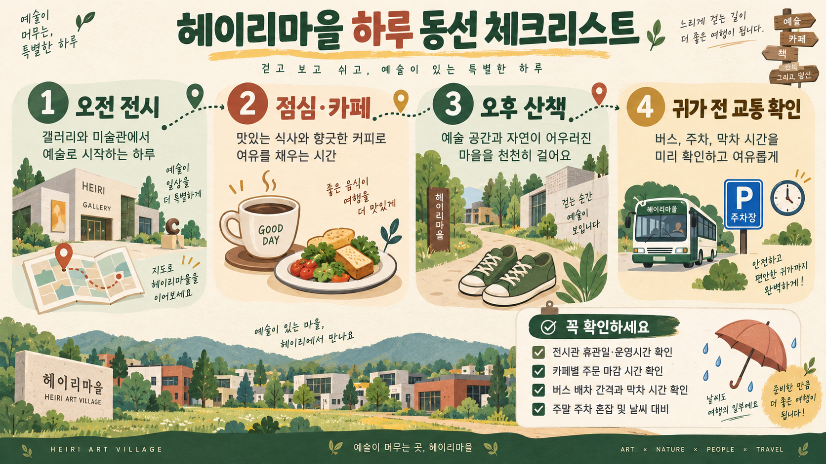 파주 헤이리마을 여행 코스: 박물관부터 산책까지 알차게 즐기는 법 확인 정보 카드
