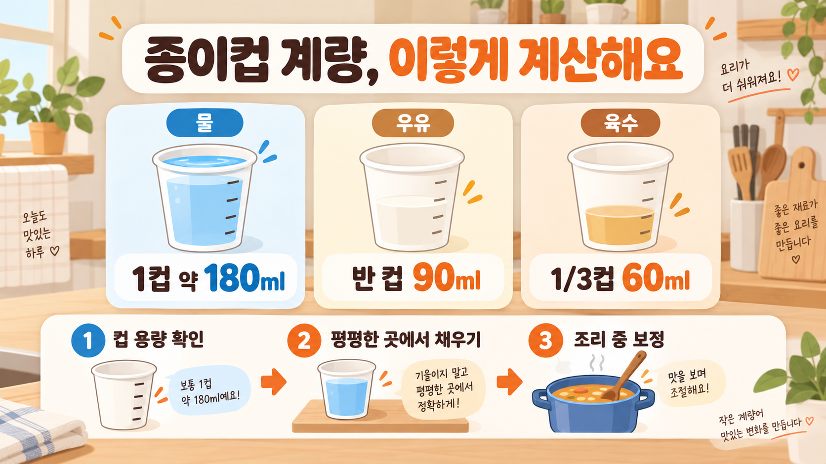 종이컵은 몇 ml일까? 용량·계량 기준 알아보기 관련 정보 카드