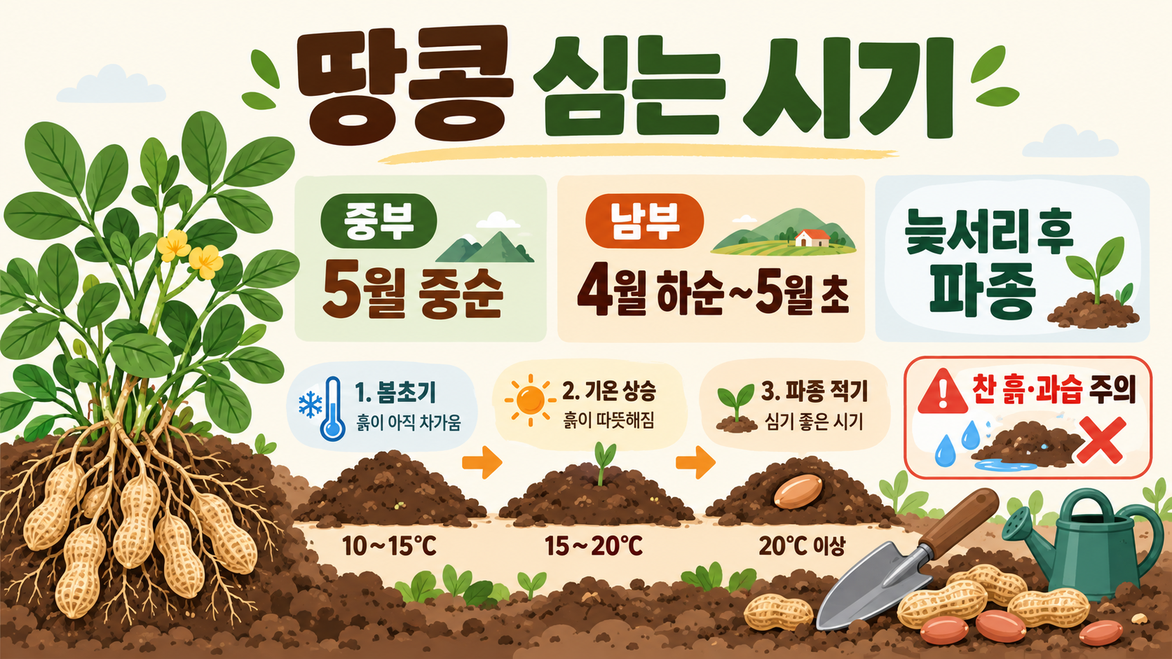 땅콩 심는 시기와 씨앗·모종 심는 방법 대표 이미지