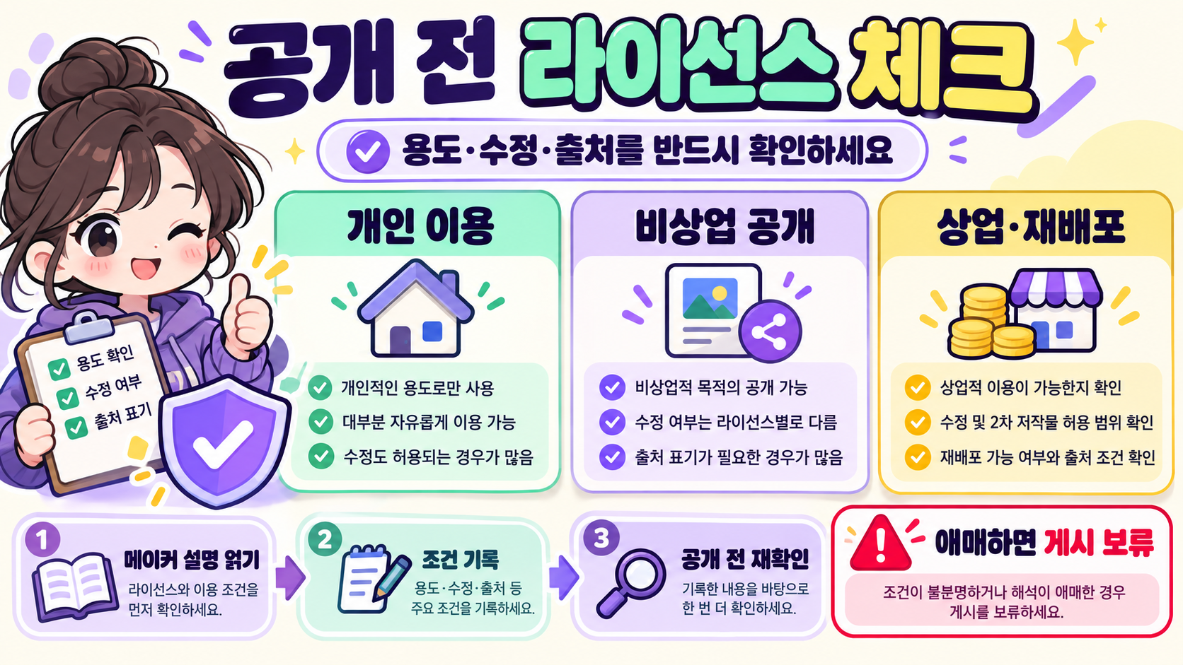 Picrew로 나만의 캐릭터 만들기: 이용법과 라이선스 확인 가이드 확인 정보 카드