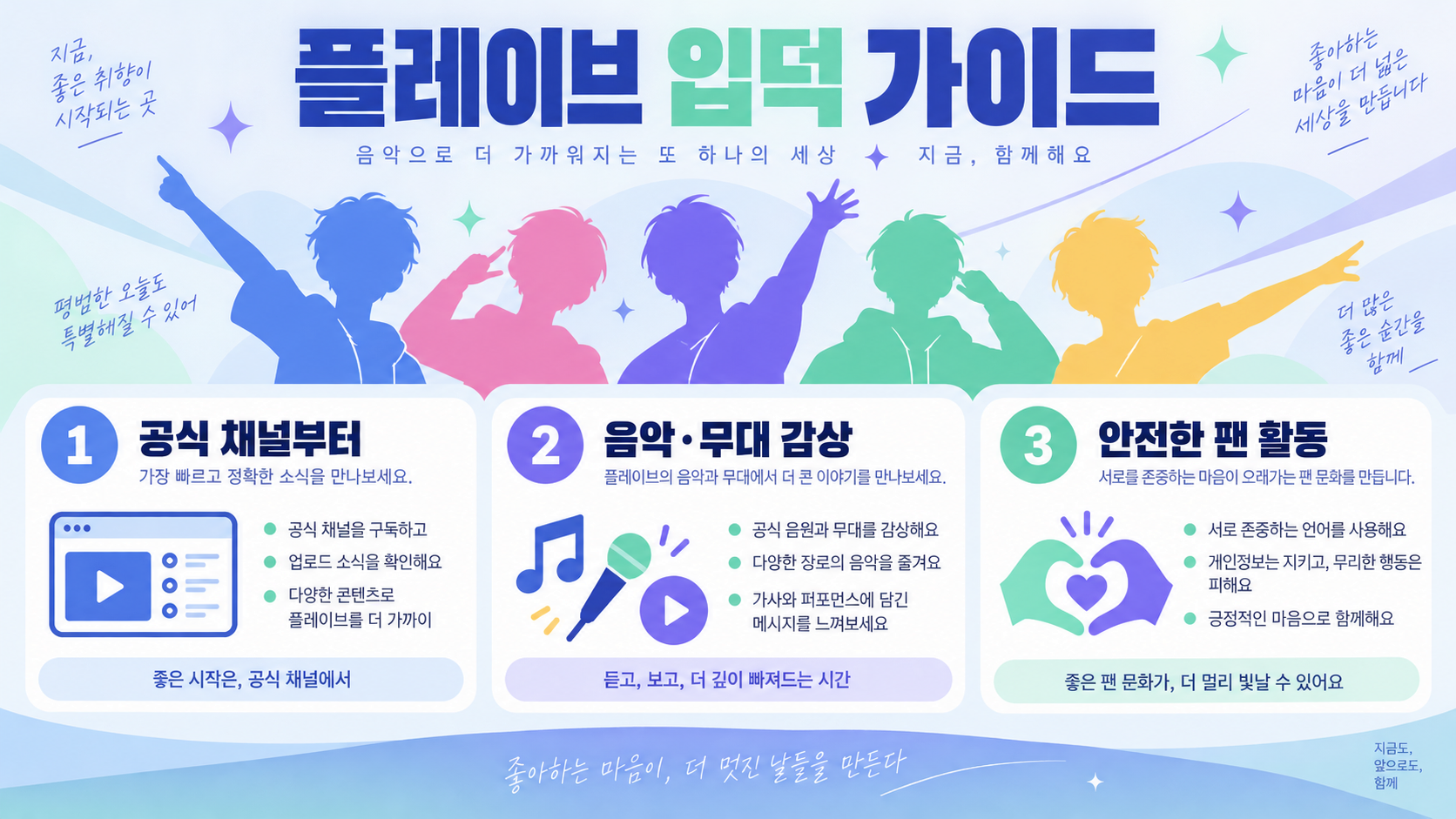 플레이브 입덕 가이드: 멤버·음악·콘텐츠를 즐기는 방법 정보 카드