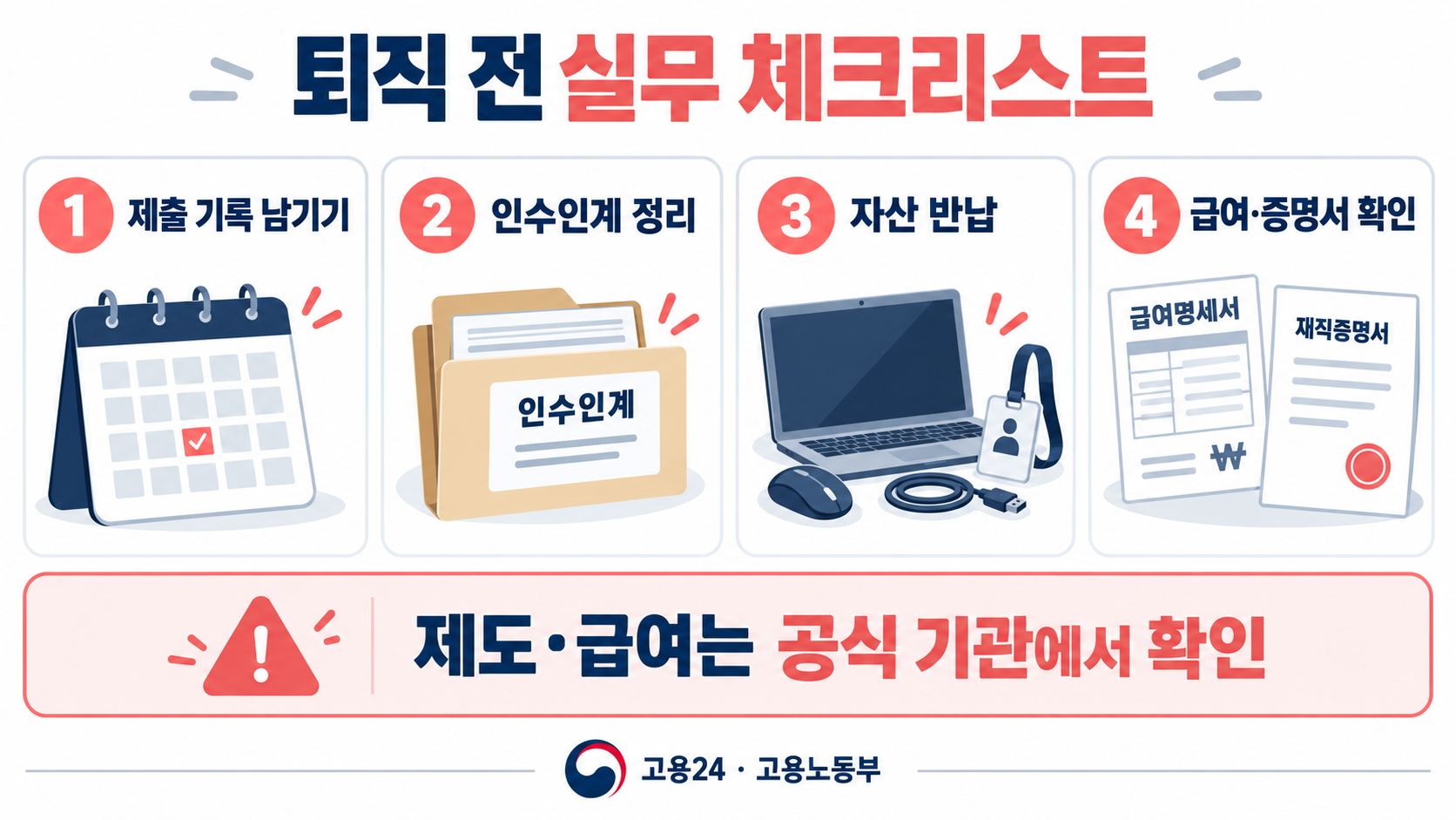 사직서 확인 정보 카드