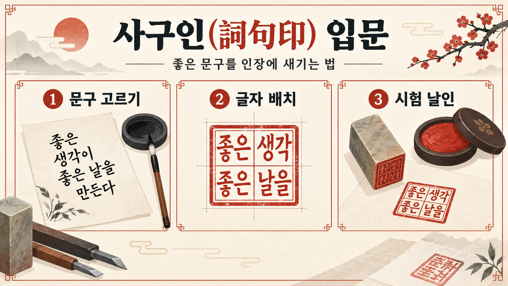 사구인(詞句印)이란? 좋은 문구를 새기는 전각의 의미와 활용법 정보 카드
