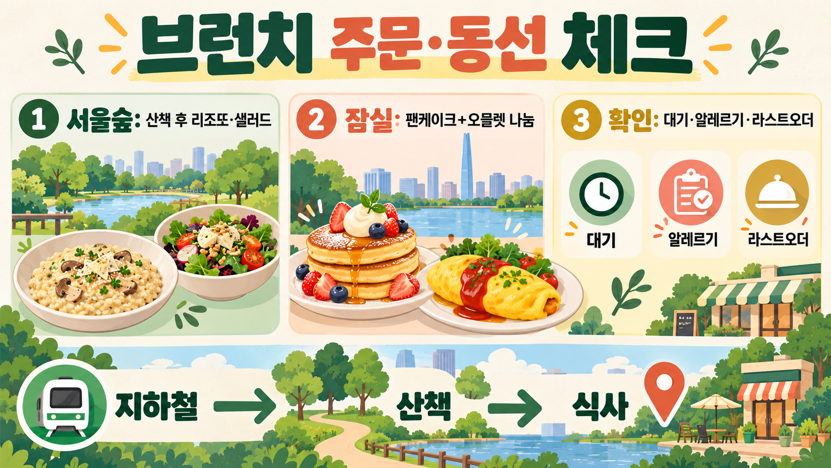 서울 브런치 카페 5곳: 서울숲·잠실·성수 산책 코스 가이드 관련 정보 카드