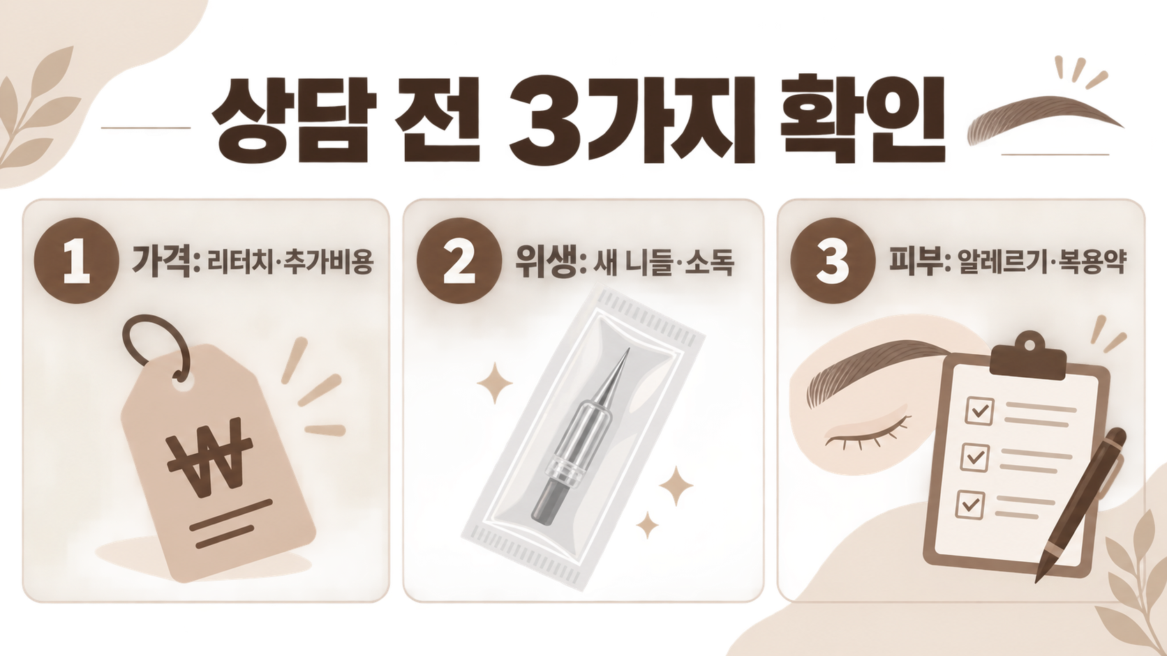 서울 반영구 눈썹 시술 비교 가이드: 가격·위생·관리 체크리스트 관련 정보 카드