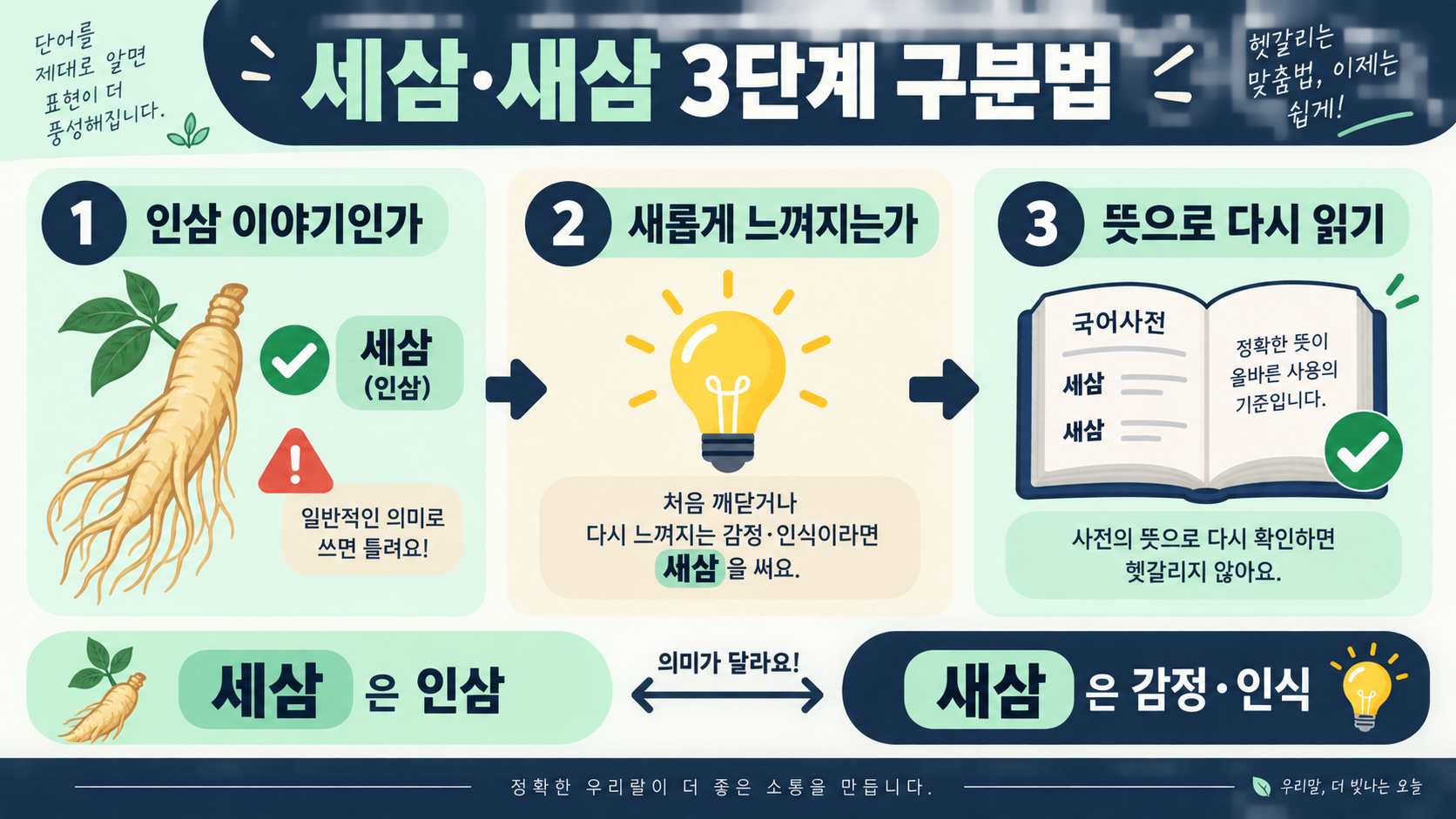 세삼과 새삼 차이 그리고 새삼스럽다 올바른 사용법 관련 정보 카드