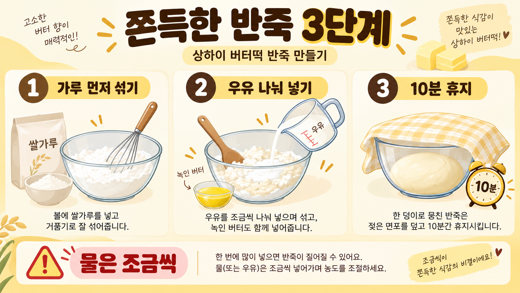 상하이 버터떡 레시피: 겉바속쫀 식감 살리는 만들기 관련 정보 카드