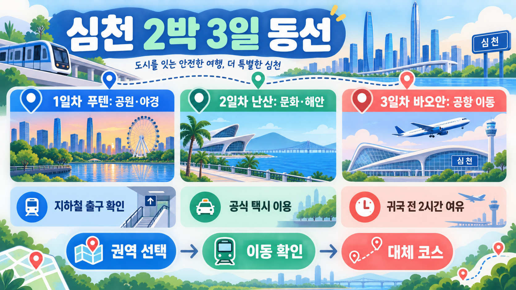 심천(선전) 여행 준비: 일정·날씨·동선 체크리스트 확인 정보 카드