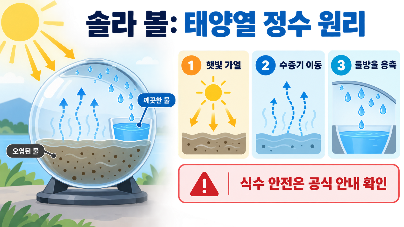 솔라 볼(Solar Ball): 태양열로 물을 정화하는 적정기술 정수기 정보 카드