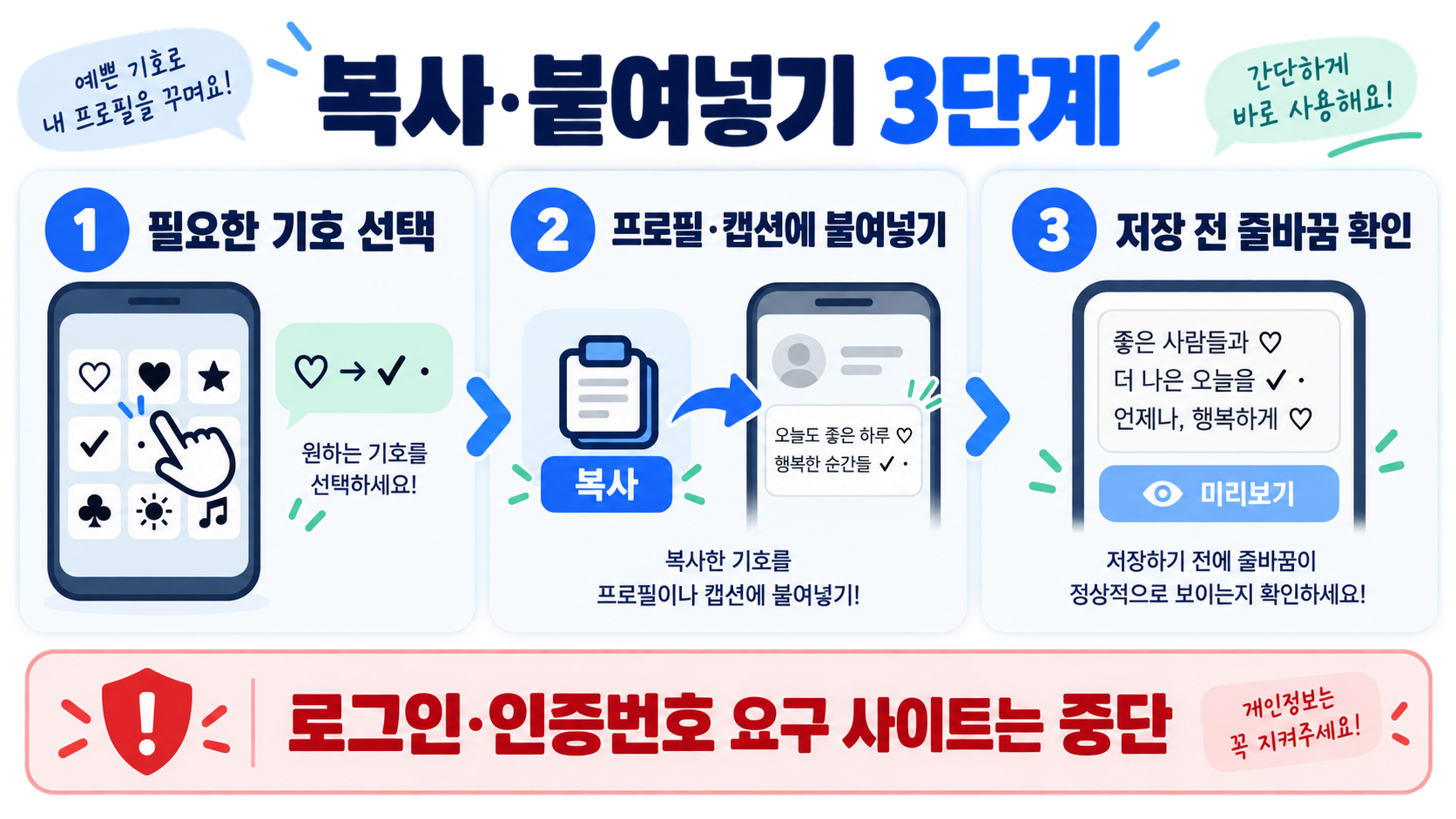인스타 글씨체·유니코드 특수문자 사이트 활용 가이드 관련 정보 카드