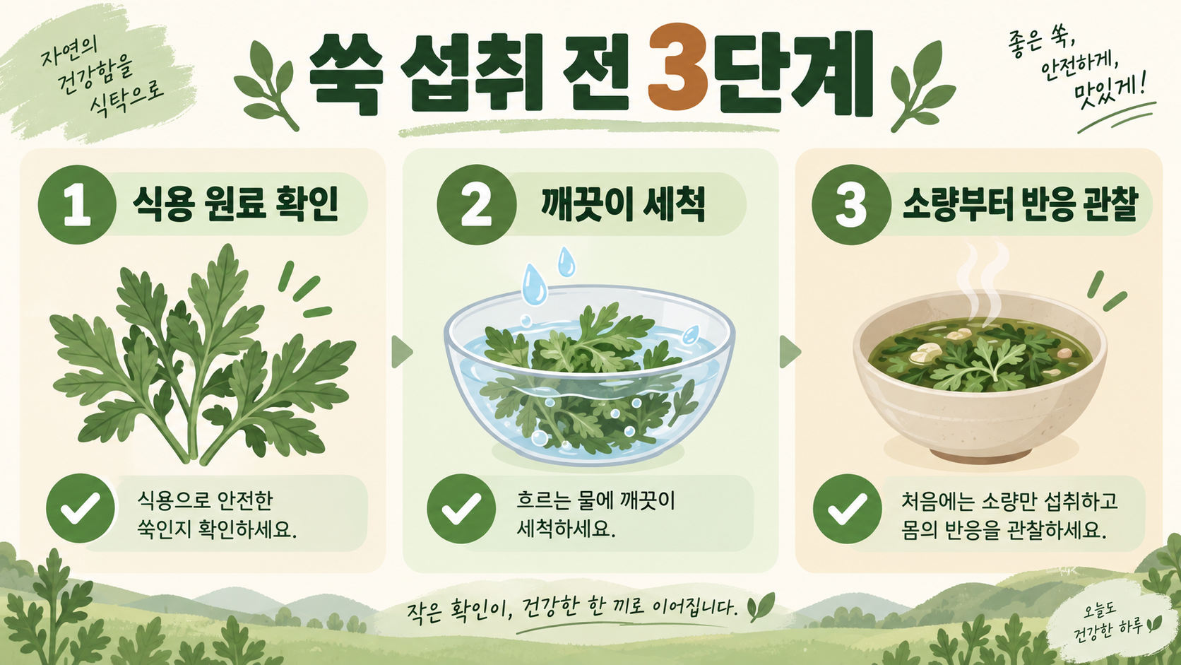 쑥의 효능과 부작용, 안전하게 먹는 법 관련 정보 카드