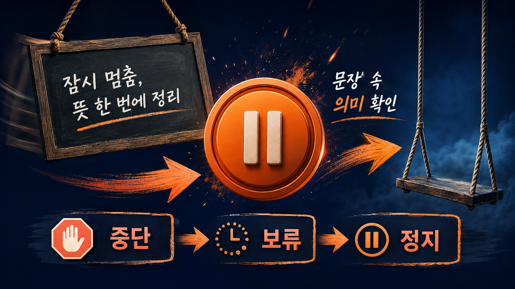 suspend 뜻 문맥별 구분 정보카드