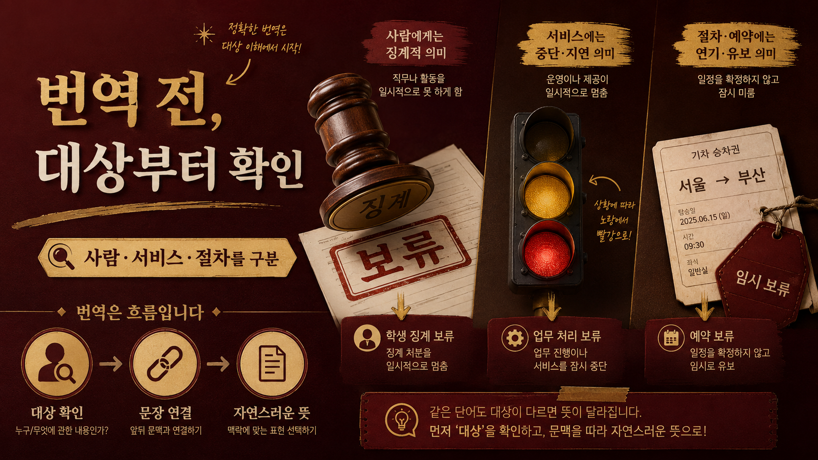 대상별 해석 흐름 정보카드